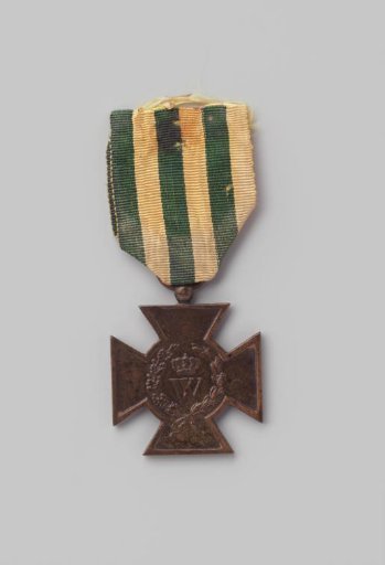Metal Cross 1830-1831 on Volunteer Ribbon