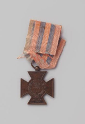 Metal Cross 1830-1831 with blue-orange ribbon