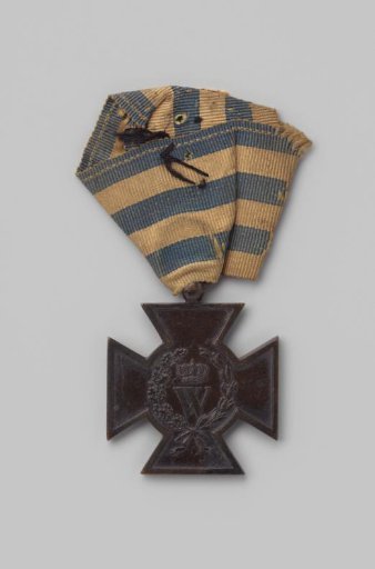 Metal Cross 1830-1831 with blue-white ribbon