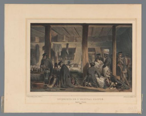 Interior of the buried field hospital of the Citadel of Antwerp, 1832