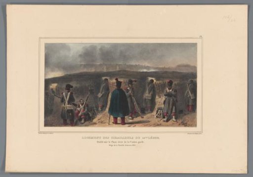 Shooters behind a parapet, 1832