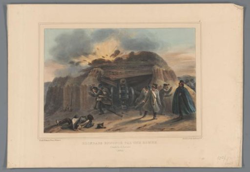 Bombardment of a buried cannon, 1832