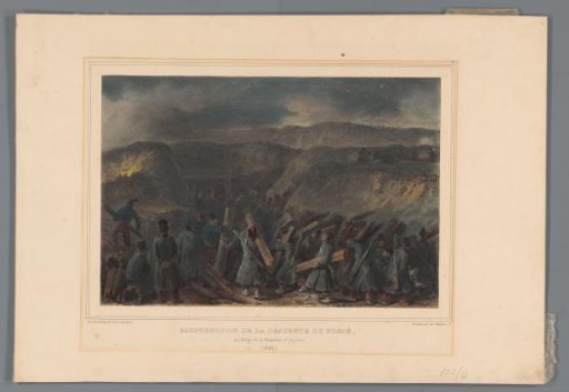 Construction of a mine gallery, 1832