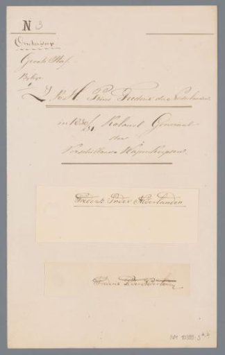 Signatures of Prince Frederick