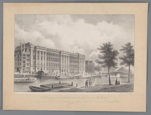 Transport of wounded and sick guardsmen and soldiers to the hospital wards in the Palace of Justice in Amsterdam (...) after the Ten Days' Campaign