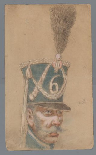 Head of a man from the Huzaren van Boreel regiment