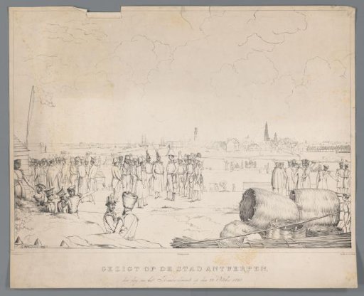 View of the City of Antwerp on the Day After the Bombardment, on 28 October 1830