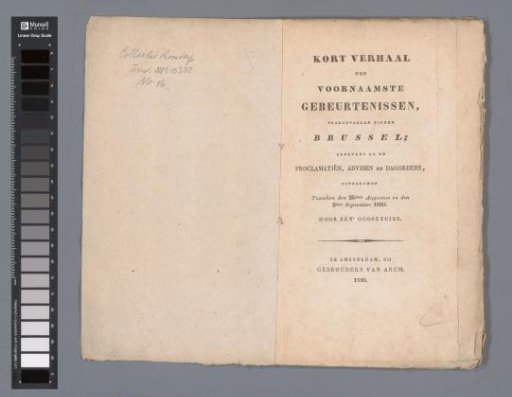 Short Account of the Principal Events Occurring within Brussels