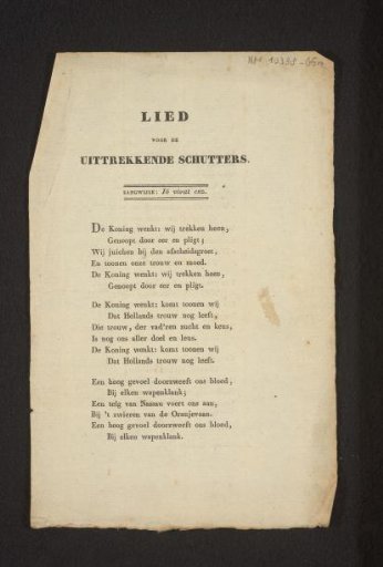 Song for the Departing Civic Guards / Song for the Volunteers / Hunter's Song