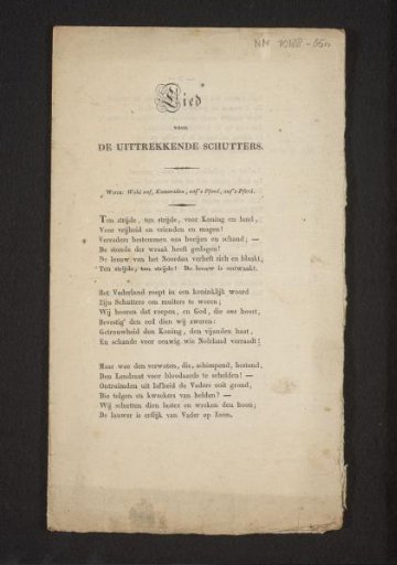 Song for the Departing Civic Guards / Song for the Volunteers / Hunter's Song