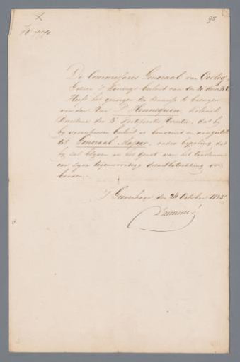 Appointment document of Pieter Hennequin