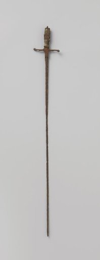 Sword with iron knuckle guard and wrapped grip