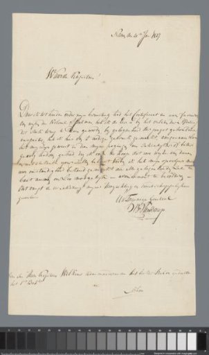 Extract from the Stamboek of the Gentlemen Officers of the aforementioned Corps / 3rd Regiment of Infantry