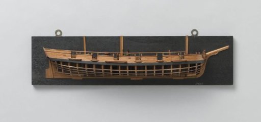 Half model of sailing gunboat
