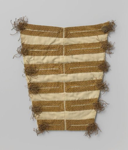 Breastplate or Plastron, White with Gold Galloon