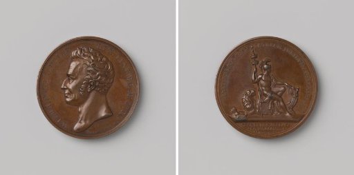 Victories at Hasselt and Leuven, in honor of Willem I Frederik, King of the Netherlands, medal awarded to Mr. J.H. Holle, lieutenant-colonel of the mobile South Holland citizen militia