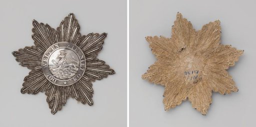 Plaque or breast star of the Grand Cross of the Order of the Union by I.J.A. Gogel