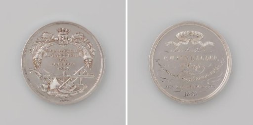 Department of Zaanland municipalities of the Hollandsche Maatschappij van Landbouw, medal awarded as first prize to P.H. van Gelder for the four most beautiful fruit-bearing orange trees