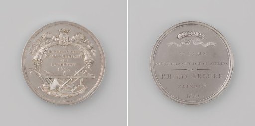 Zaandam Section of the Hollandsche Maatschappij van Landbouw, Medal Awarded as First Prize to P.H. van Gelder for His Pot Plants