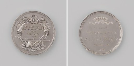 Zaandam Section of the Hollandsche Maatschappij van Landbouw, Medal Awarded as First Prize to P.H. van Gelder for His Seed Flowers