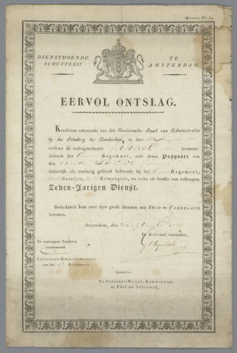 Certificate of dismissal