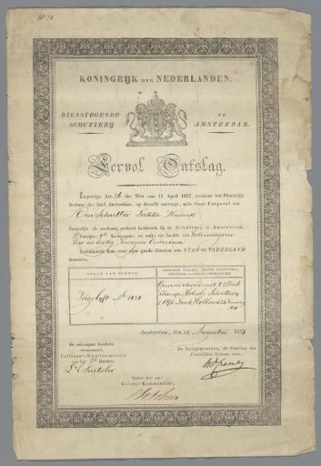 Certificate of dismissal