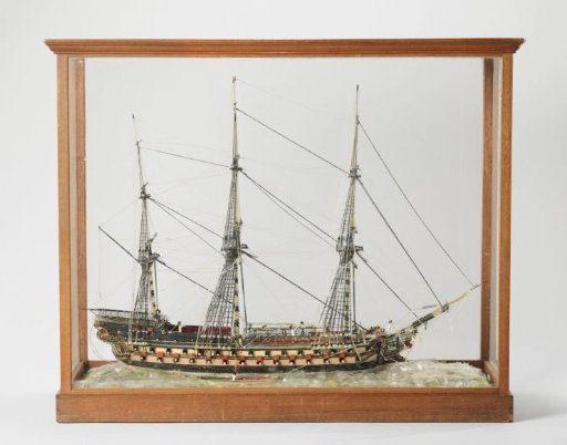 Glass Model of a 76-Gun Ship of the Line