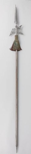 Halberd with round shaft and iron point