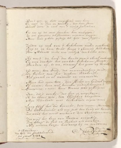 Poem on the sword with which Johan van Oldenbarnevelt was beheaded in 1619
