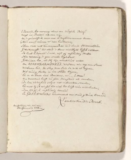 Poem on the sword with which Johan van Oldenbarnevelt was allegedly beheaded in 1619