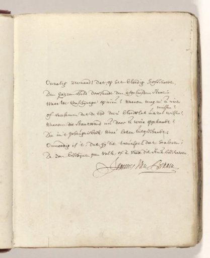 Poem on the sword with which Johan van Oldenbarnevelt was beheaded in 1619