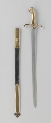 Saber with scabbard for drum-major