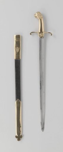 Saber with scabbard for drum-major