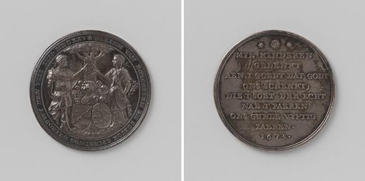 Medal commemorating the fiftieth wedding anniversary of Willem van Borsselen and Soetge Spierings