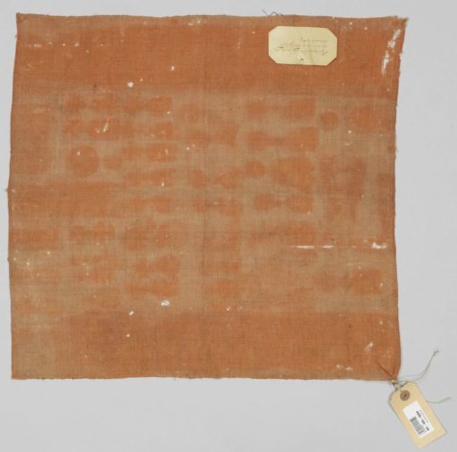 Fragment of an orange flag for the general guide of the Citadel of Antwerp