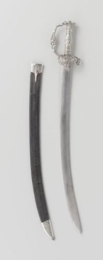 Sabre with scabbard, possibly belonging to Maarten Harpertszn. Tromp