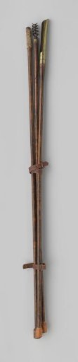 Round Wooden Stick with a Pointed Tapering Double Spiral. Known as a 'Pig's Tail'.
