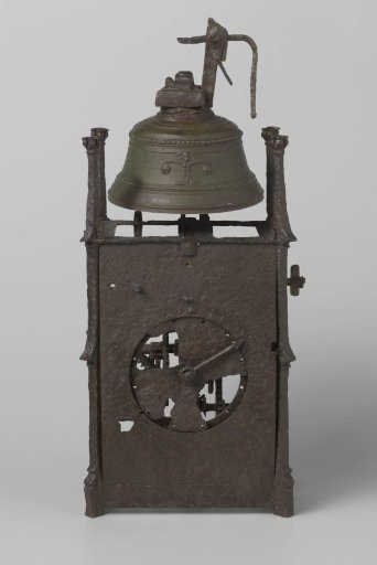 Clock and gunpowder horn