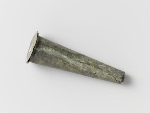 Musket measure, fragment consisting of a brass casing with a loose bottom