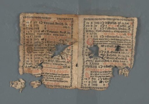 Page from a Deventer Almanac for the Leap Year 1596