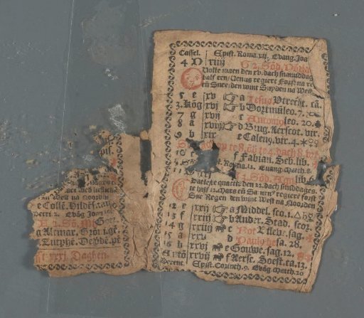 Page from a Deventer Almanac for the Leap Year 1596