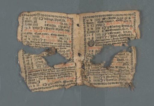Page from a Deventer Almanac for the Leap Year 1596