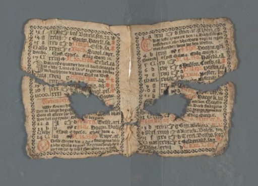 Page from a Deventer Almanac for the Leap Year 1596