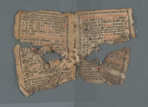 Page from a Deventer Almanac for the Leap Year 1596