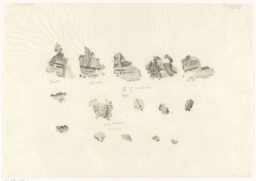 Fragments of prints with secular and ecclesiastical costumes