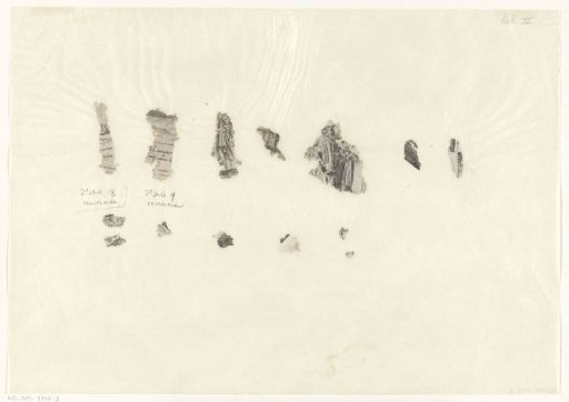 Fragments of prints with secular and ecclesiastical costumes