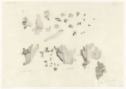 Fragments of prints with secular and ecclesiastical costumes