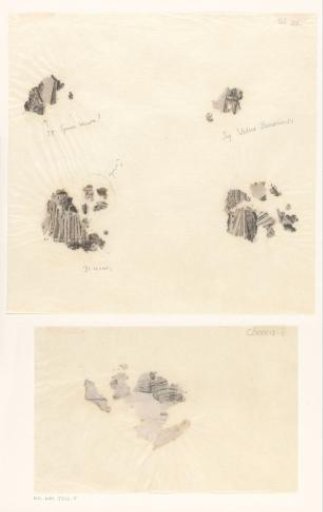 Fragments of prints with secular and ecclesiastical costumes