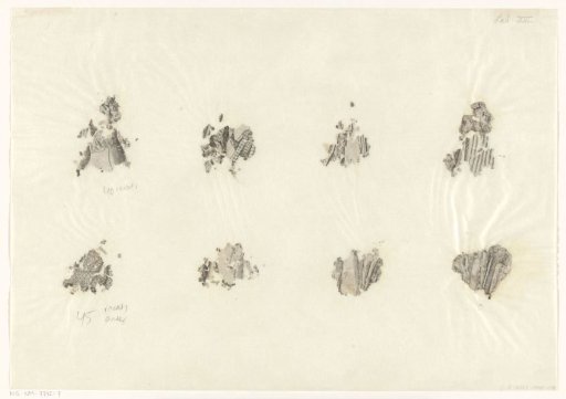 Fragments of prints with secular and ecclesiastical costumes