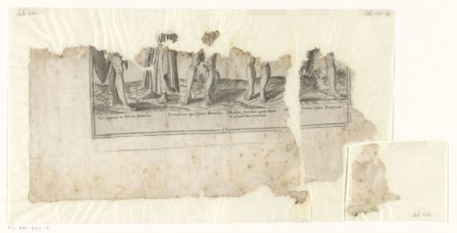 Fragment of a print of five Eastern men